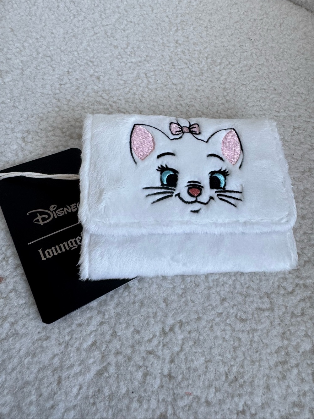 Disney Loungefly White Marie Plush Wallet